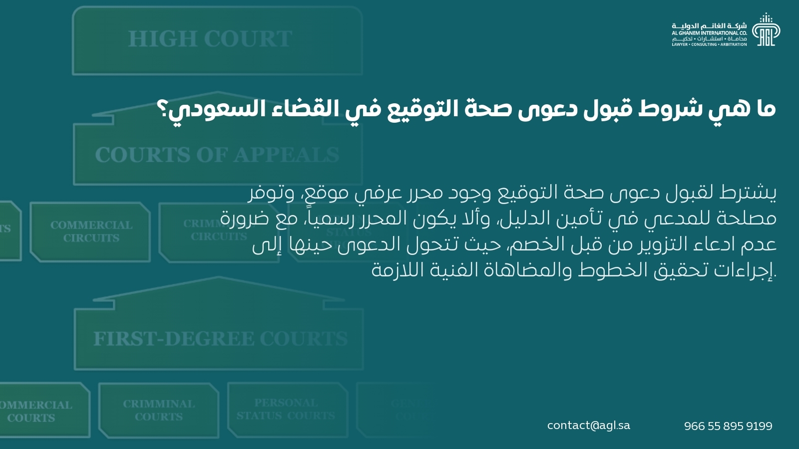 ما هي شروط قبول دعوى صحة التوقيع في القضاء السعودي؟ ما هي شروط قبول دعوى صحة التوقيع في القضاء السعودي؟