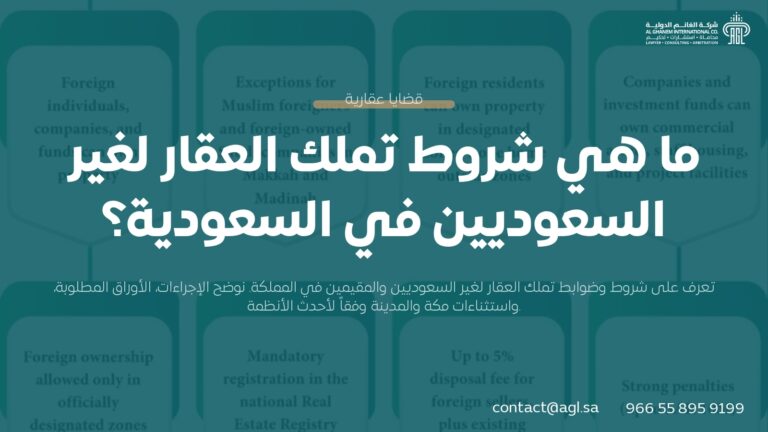 شروط تملك العقار لغير السعوديين 2026 | الدليل القانوني الشامل