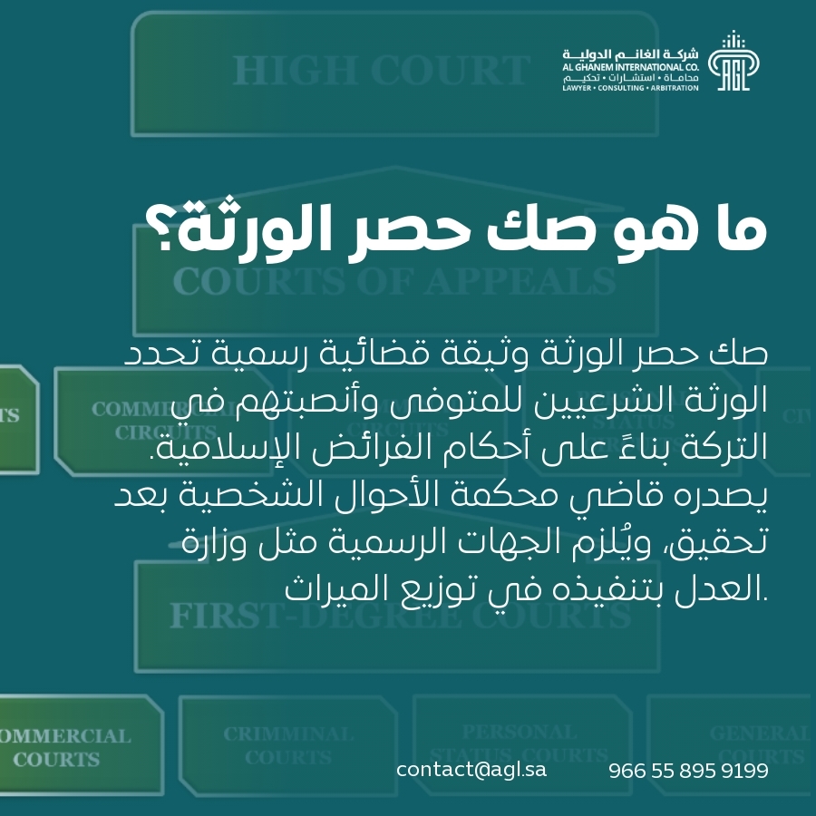 ما هو صك حصر الورثة؟ ما هو صك حصر الورثة؟