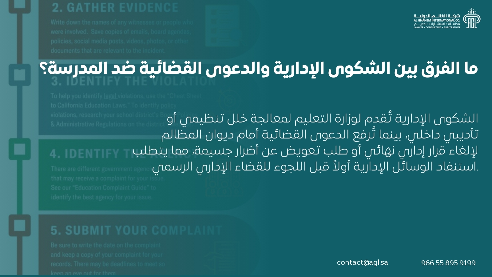ما الفرق بين الشكوى الإدارية والدعوى القضائية ضد المدرسة؟