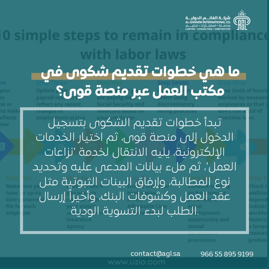ما هي خطوات تقديم شكوى في مكتب العمل عبر منصة قوى؟